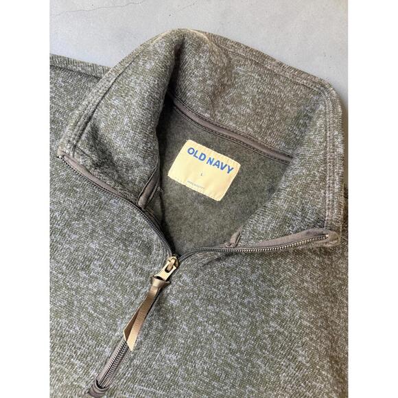 Old Navy Men's Blue Quarter Zip Pullover Sweater - Picture 3 of 9